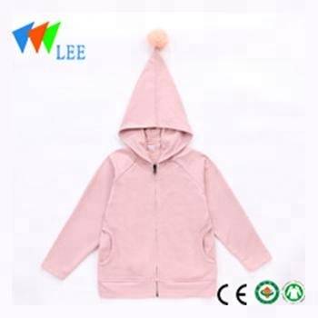 european fashion children's clothing winter baby coat plain hoodie