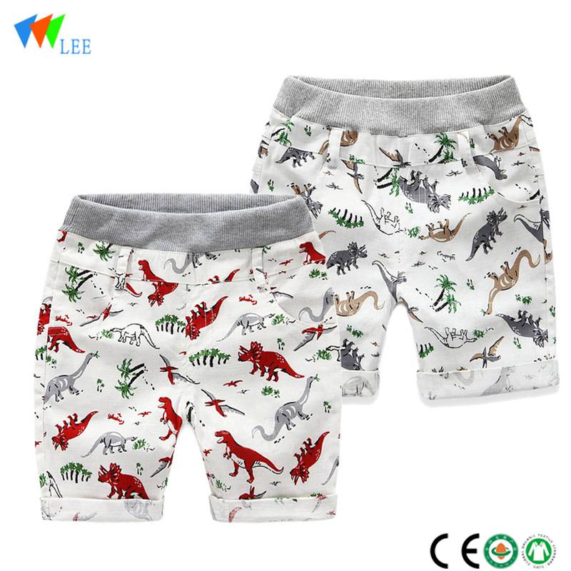 china fabricage zomer mooie jongens babykledingindustrie ontwerp eenvoudig shorts afdrukken groothandel