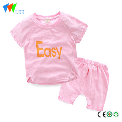 baby girls outfit t shirts short pants pure colour clothing boy's sets