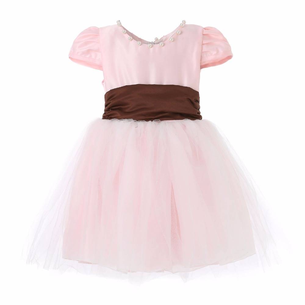 Handmade Baby Girls Dress Designs Dress Princess Style Satin Bodice With Double Layered Full Tulle Dress