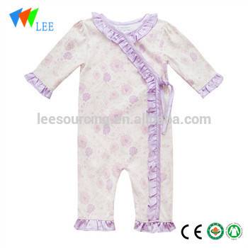 Sagte katoen Baby Girls Liggaam Playsuit Custom Printing Baby RomperJumpsuit