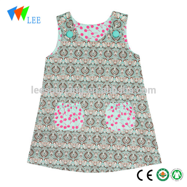 summer baby floral pattern sleeveless dress