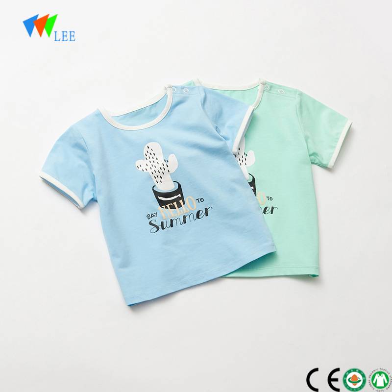 High Quality Baby Boy Set - summer kids round neck t-shirt new design short sleeve organic cotton sport new pattern t-shirts – LeeSourcing