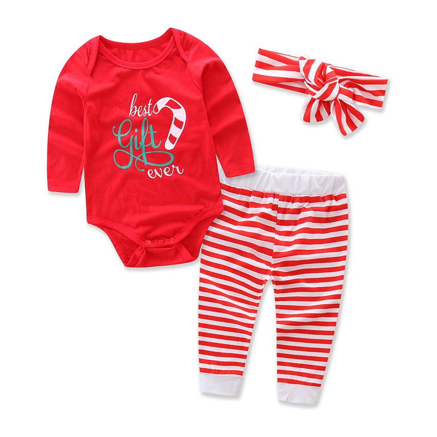 Manufactur standard Toddler Baby Sets - Wholesale Cheap Baby Christmas romper and pants long sleeve jumpsuit new born baby clothes set – LeeSourcing