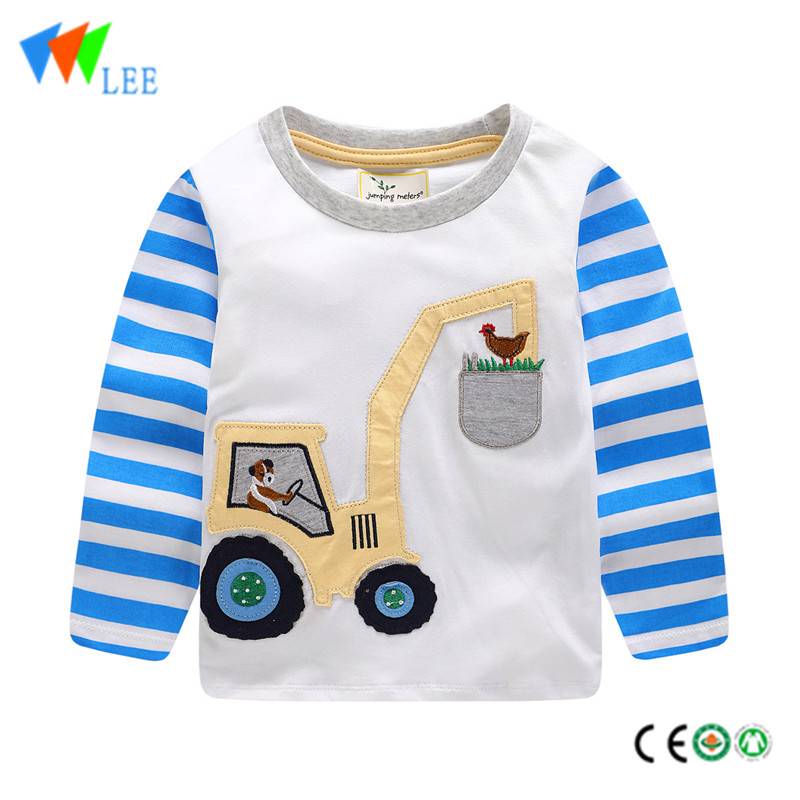 OEM Supply Wholesale Women Underwear - new high-quality 100% cotton kids long sleeve t shirt round collar embroidered – LeeSourcing