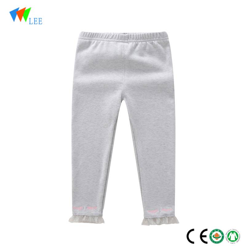 new design child cotton leggings high quality kids leggings pant with pattern wholesale