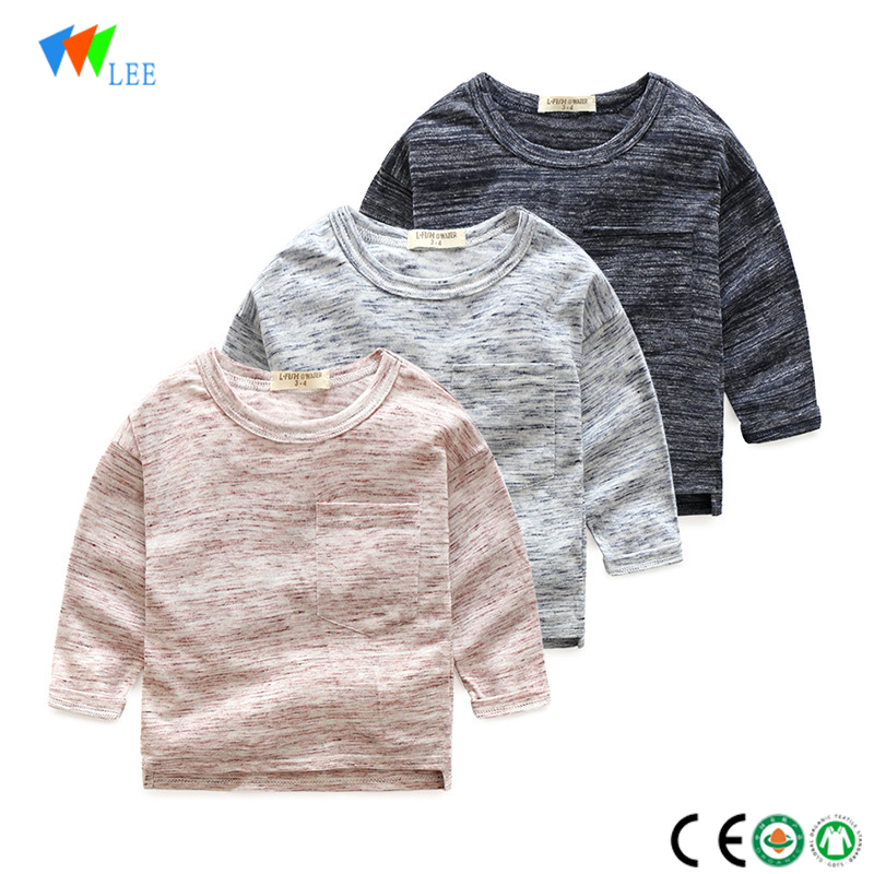 china manufacture wholesale fashion design children long sleeve beautiful cotton kids t-shirt