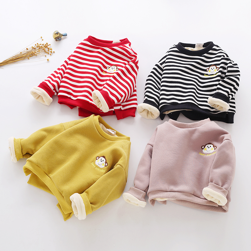 Fashion Autumn Winter Outwear Wholesale Cotton Baby Kids Shirt ji bo 2-5 salî