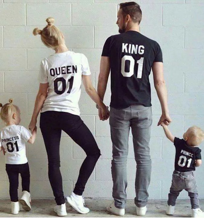 baby cute cotton printing t shirt parent-child clothing family matching outfits