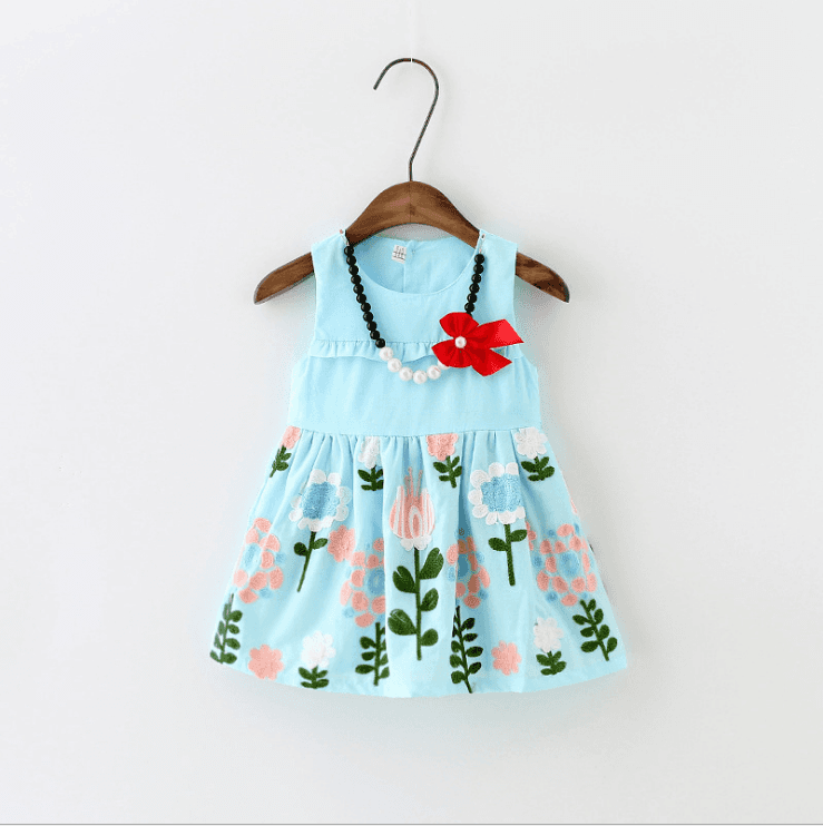 2017 Fashion Summer Nice Design Cute Dress Patrone kinders dra rok