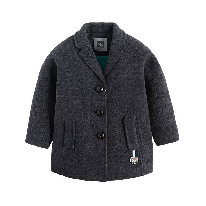 OEM Manufacturer children woolen fashion plaid coats girls winter coat