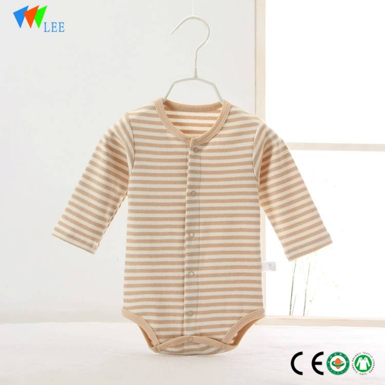 Top quality baby clothing romper organic cotton toddler body-suit baby knitted romper