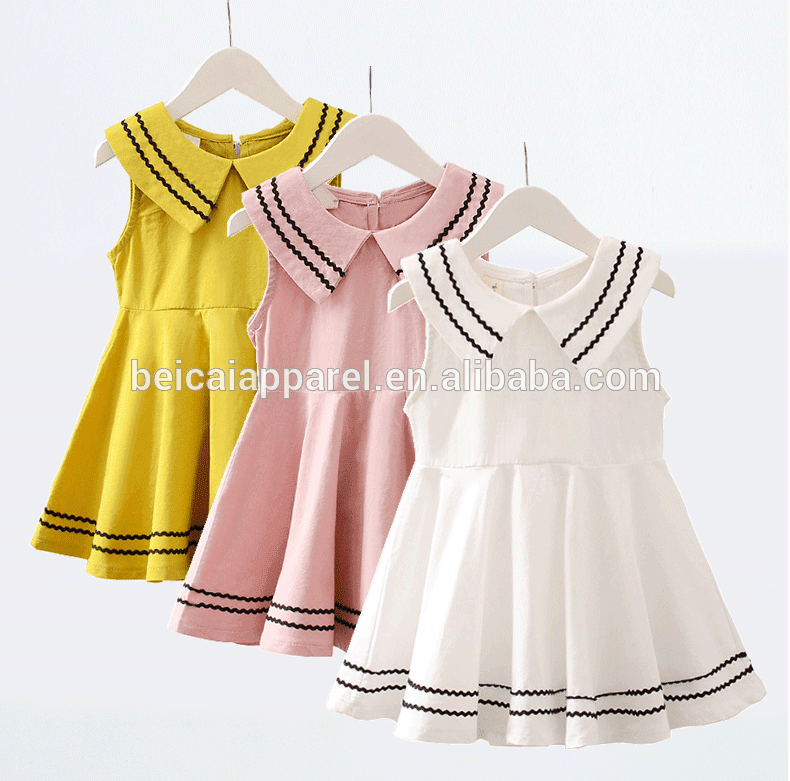 Low price for Fancy Coats For Kids - Summer kids frocks designs new style sleeveless children cotton dress – LeeSourcing