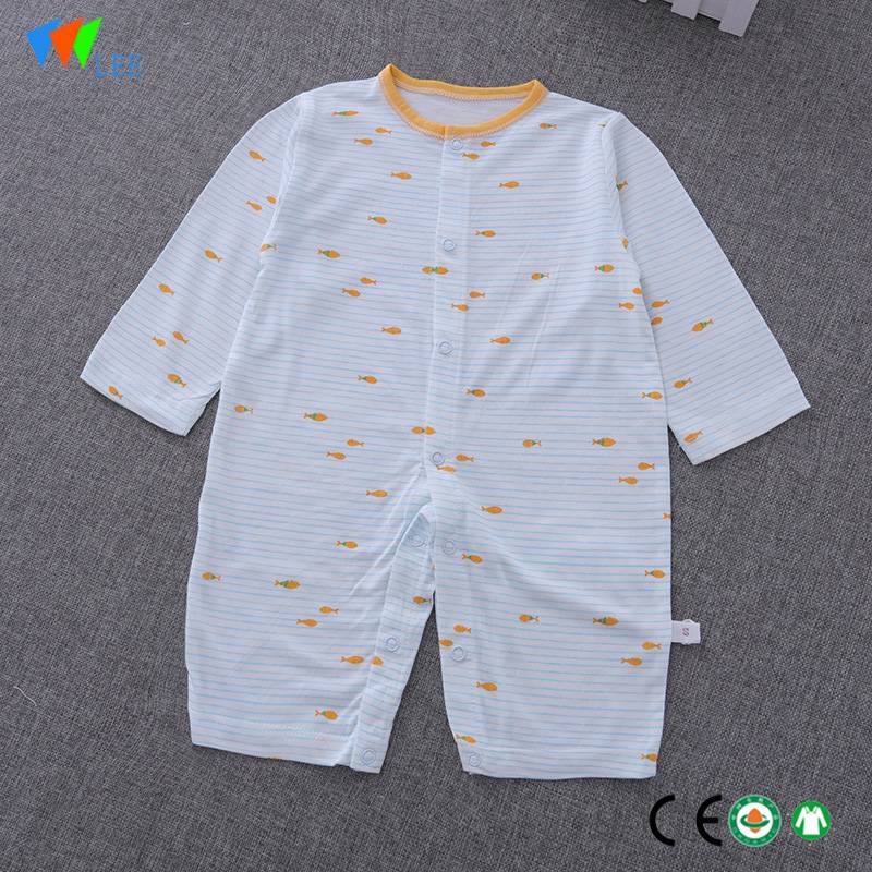 Top quality eco friendly soft baby clothes romper organic bamboo baby romper printing