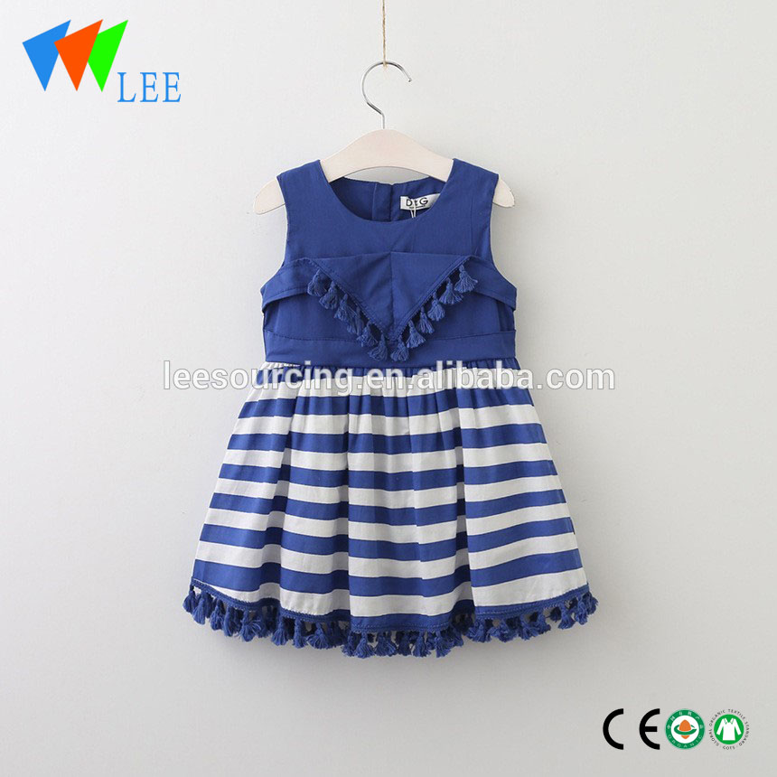 Summer casual high quality cotton wholesale children latest dress style