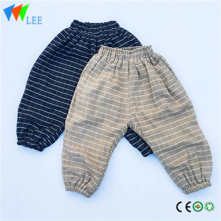 children Warm babyboy trousers with cotton autumn winter warm striped leggings pants