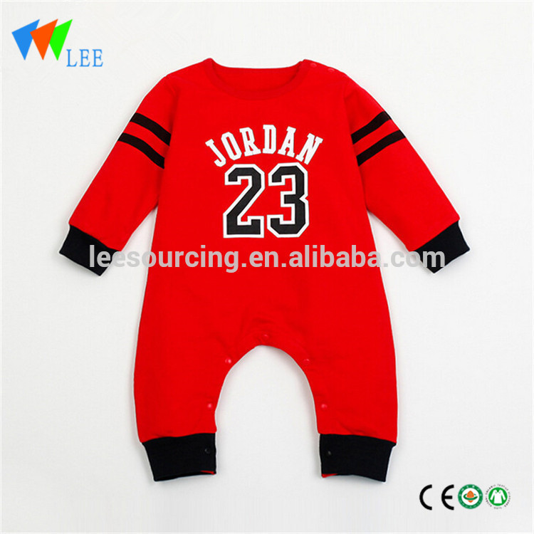 Soft Cotton Long Sleeve Playsuit Casual Baby Bodysuit Boys Sports Romper