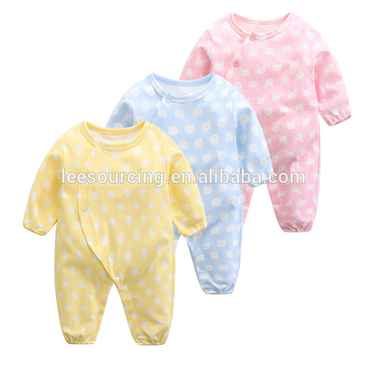 Wholesale long sleeve full printing baby jumpsuit