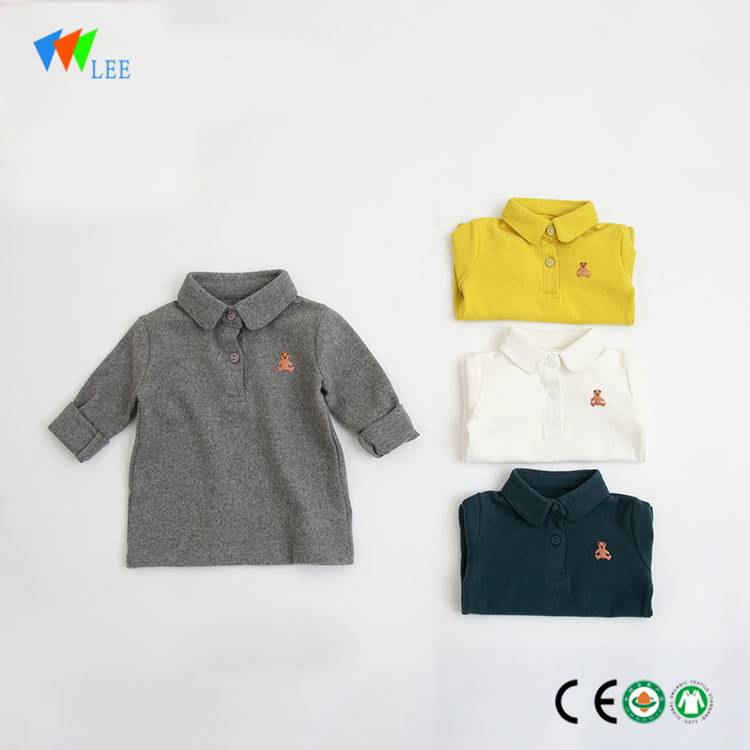 Wholesale summer new style short sleeve kids round neck t-shirt cotton children polo casual boy t-shirt baby