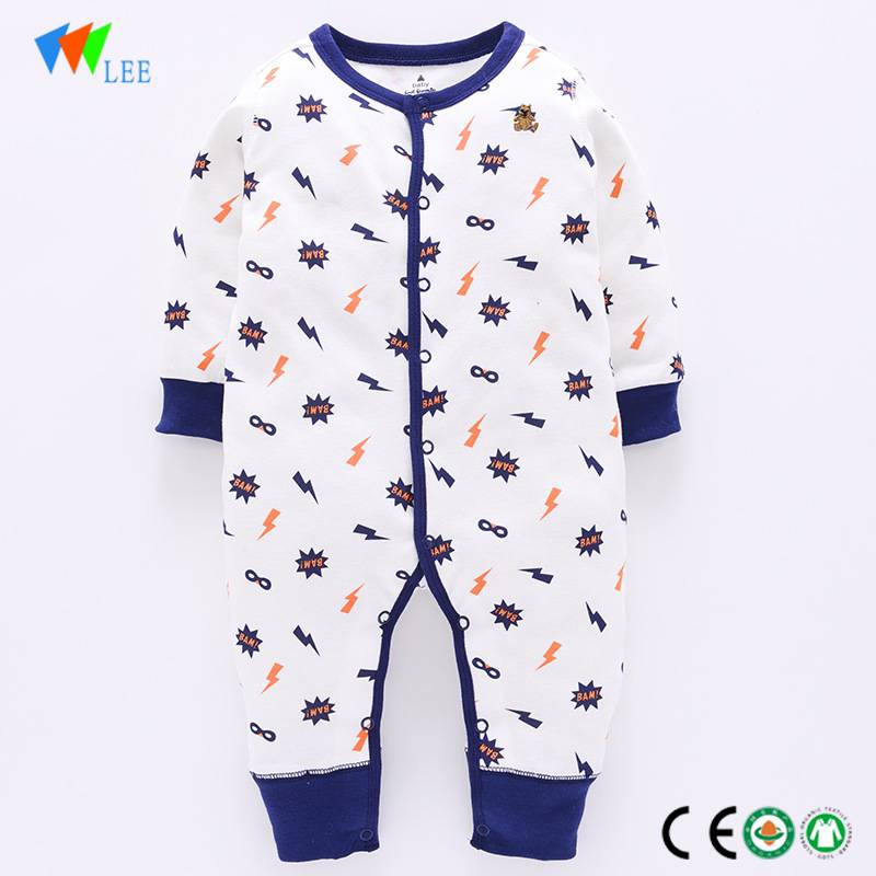 wholesale baby winter rompers clothes New fashions long-sleeved cotton plain baby romper