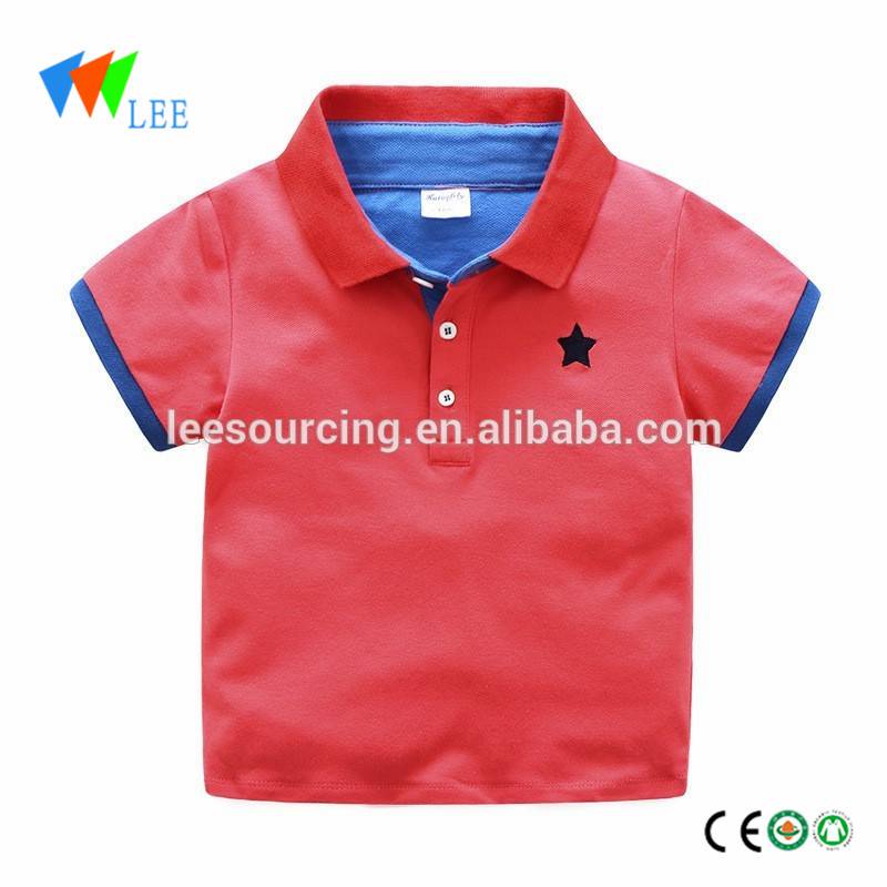 Summer kids clothing polo t shirt 100% cotton colorful polo shirt designs