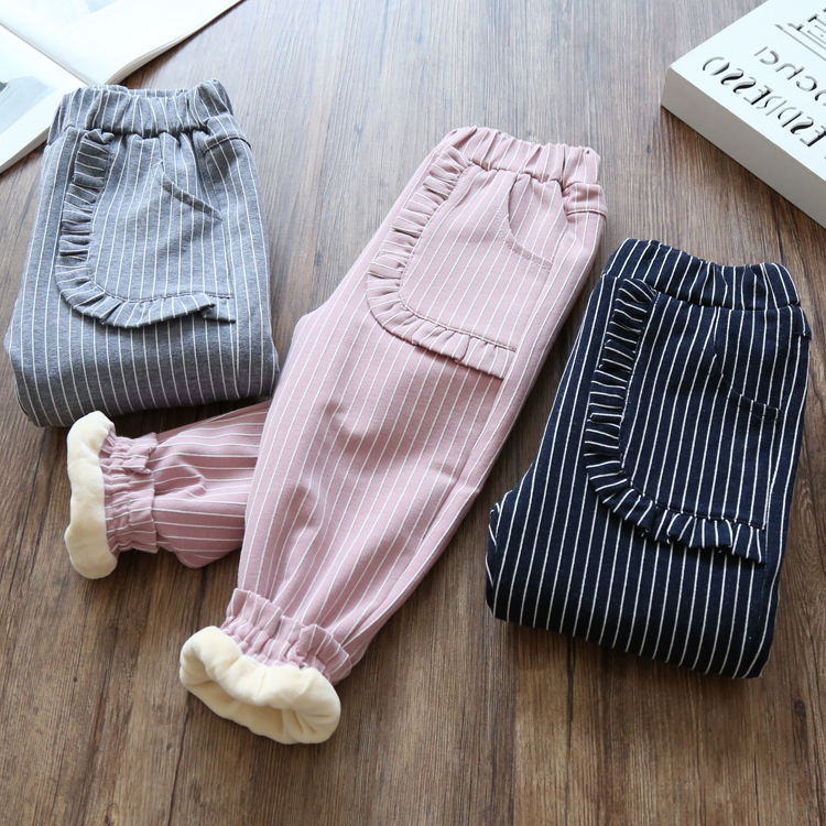 Custom bomull flerfarget stripe nyfødt baby-bukser