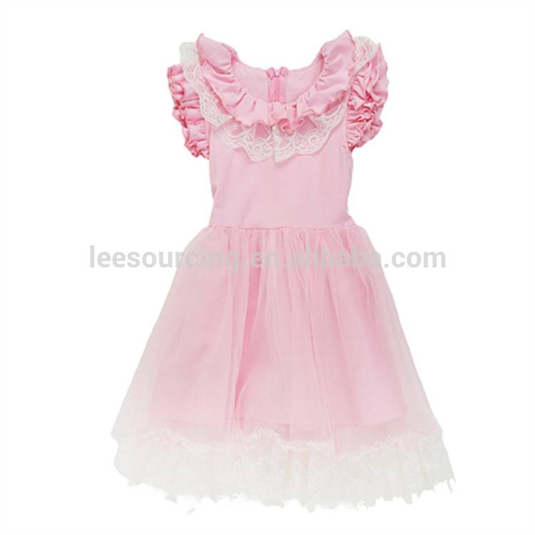 Factory Soft Tulle Flower Baby Girl Dress Pattern Children Frocks Designs Fancy Princess Girls Dresses