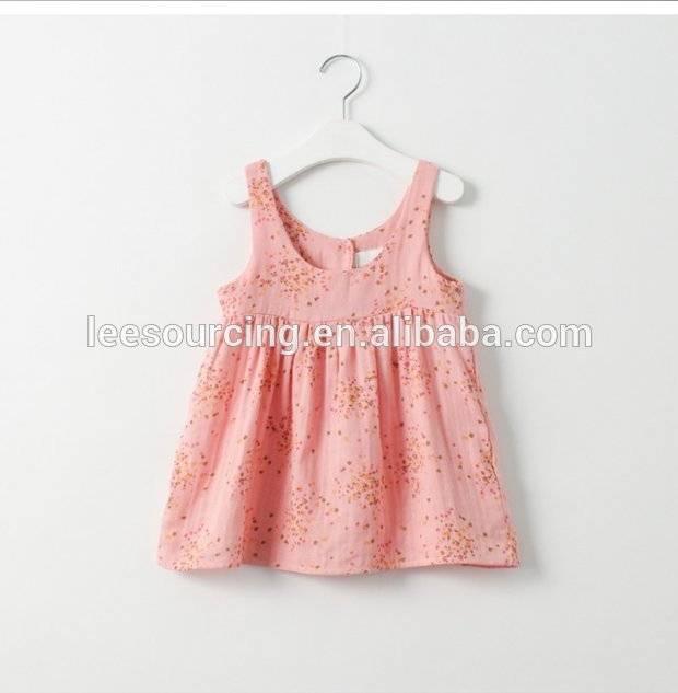 Najnowsze Lato Casual Floral Cotton Baby Girl Dress