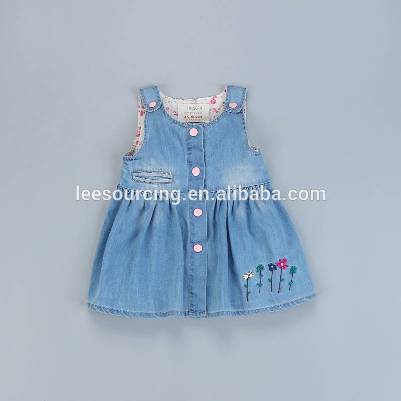OEM/ODM China Boys Camo Pants -
 Wholesale sweet style flower embroidery girls denim dress kids – LeeSourcing