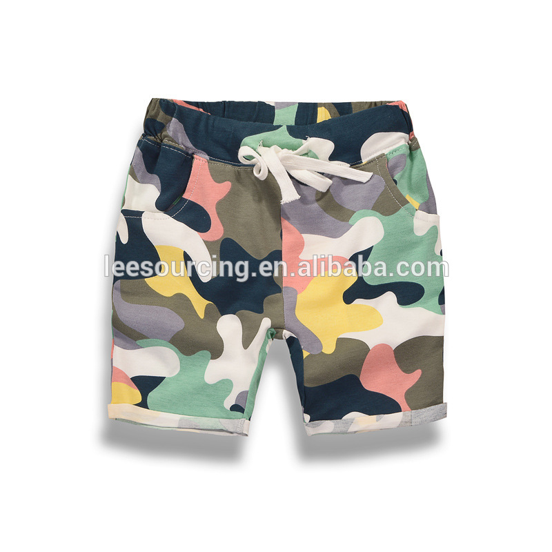 Top quality fashion camouflage cotton kids boys shorts