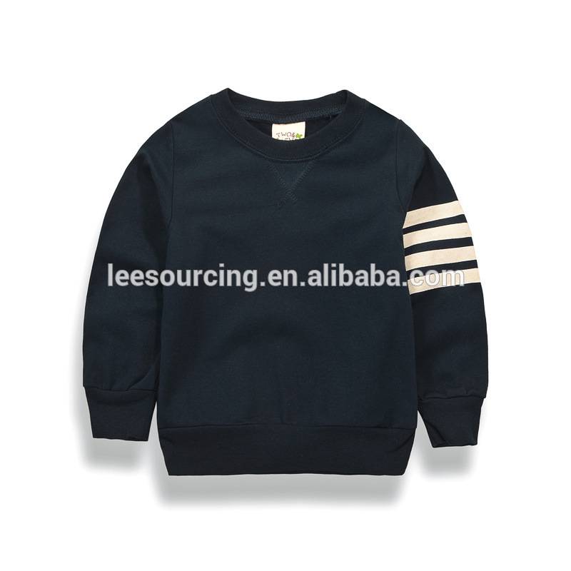 Wholesale Price China Hot Cloth - Wholesale new style crew neck plain black kids boy sweatshirt – LeeSourcing