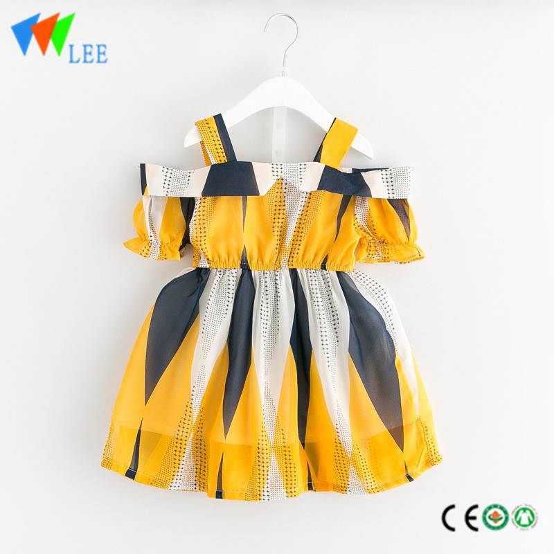 sommer kort ærme baby piger børn nyeste mode kjole designs
