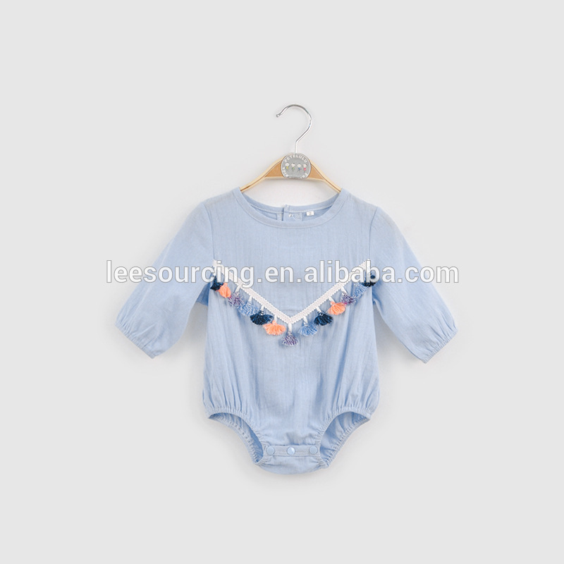 Wholesale new style cotton long sleeve baby infant bodysuit
