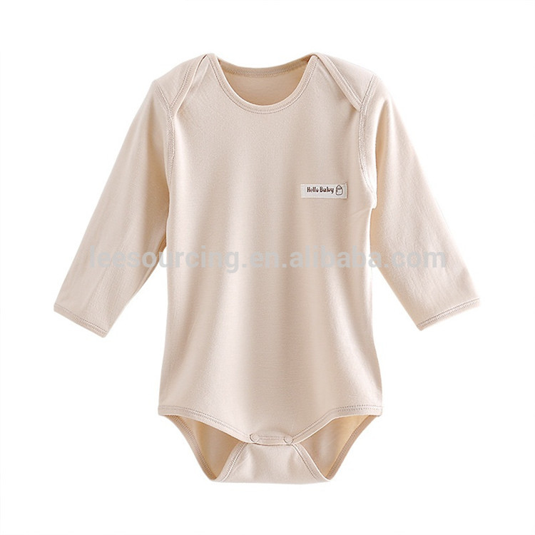 Wholesale newborn long sleeve rompers summer organic cotton baby clothes