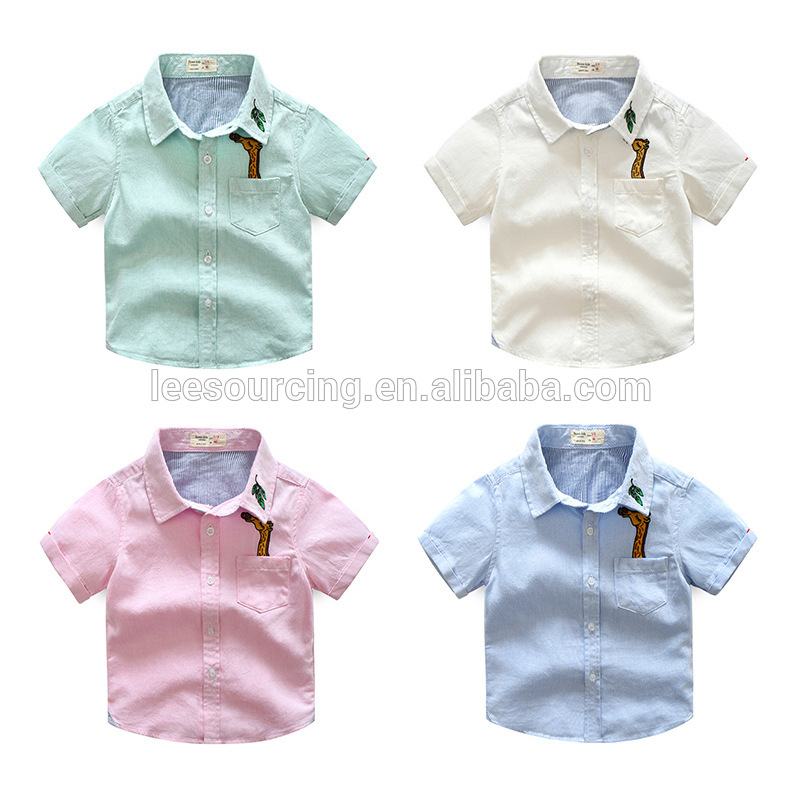 China factory kids boys casual short sleeve custom shirts