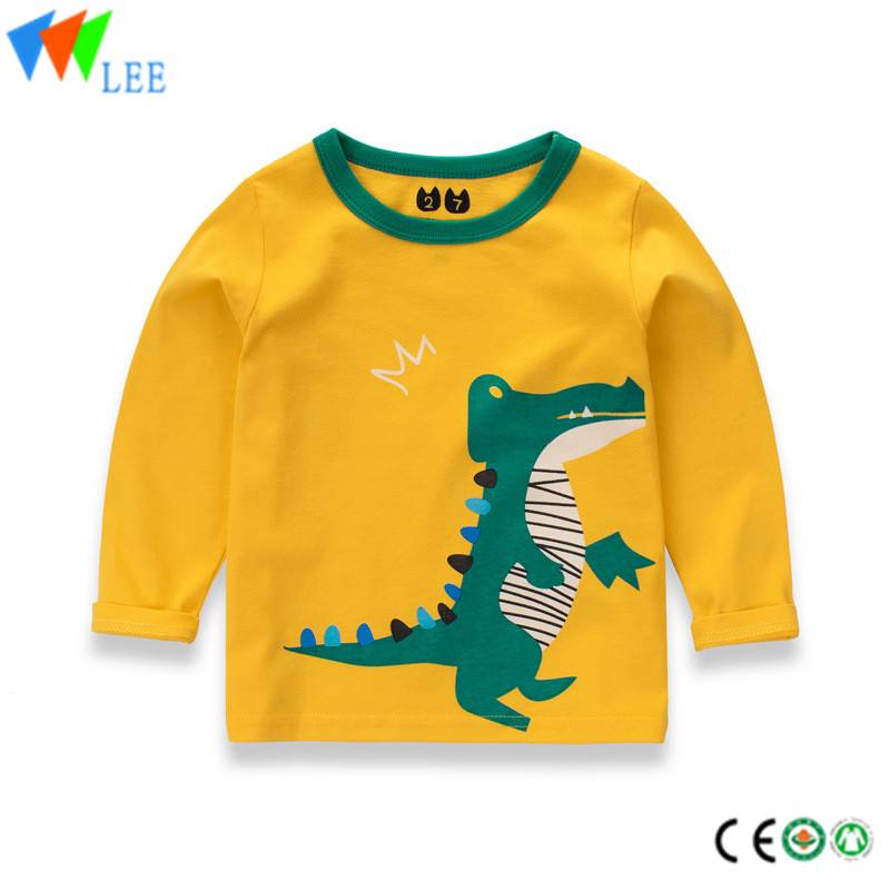 Hot Sale for Baby Clothes Gifts Set - 100% cotton round neck t shirt with cartoon design boys long sleeve – LeeSourcing