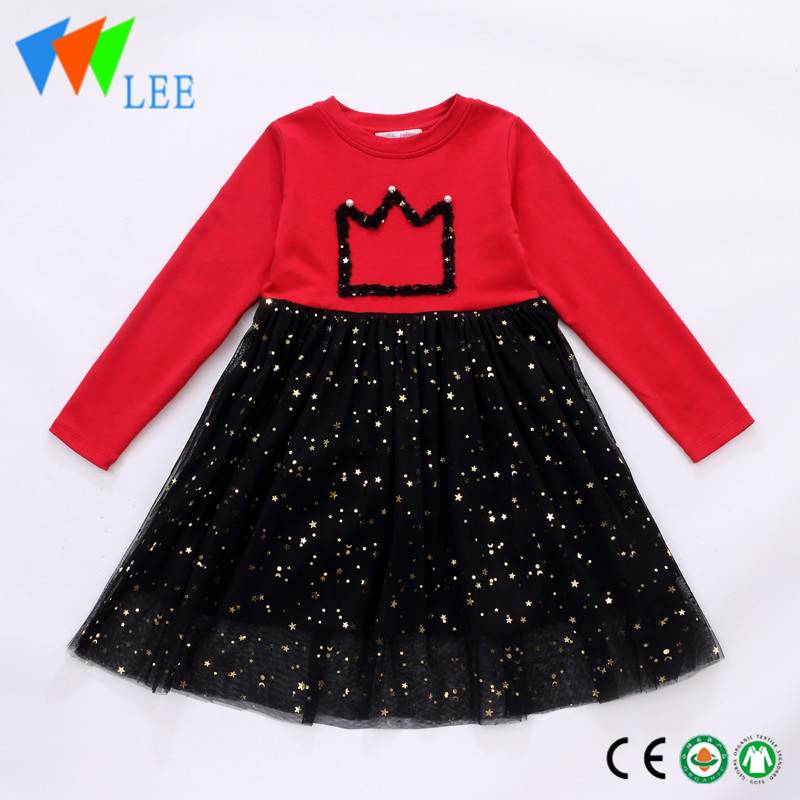 Factory wholesale Clothes Set - modern girl tutu long sleeve lace bling dress – LeeSourcing