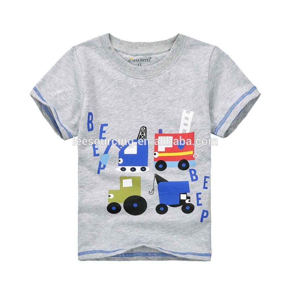 La exportación de los Estados Unidos estilo bebé impresión de la camiseta de los niños de dibujos animados camiseta diseña al por mayor