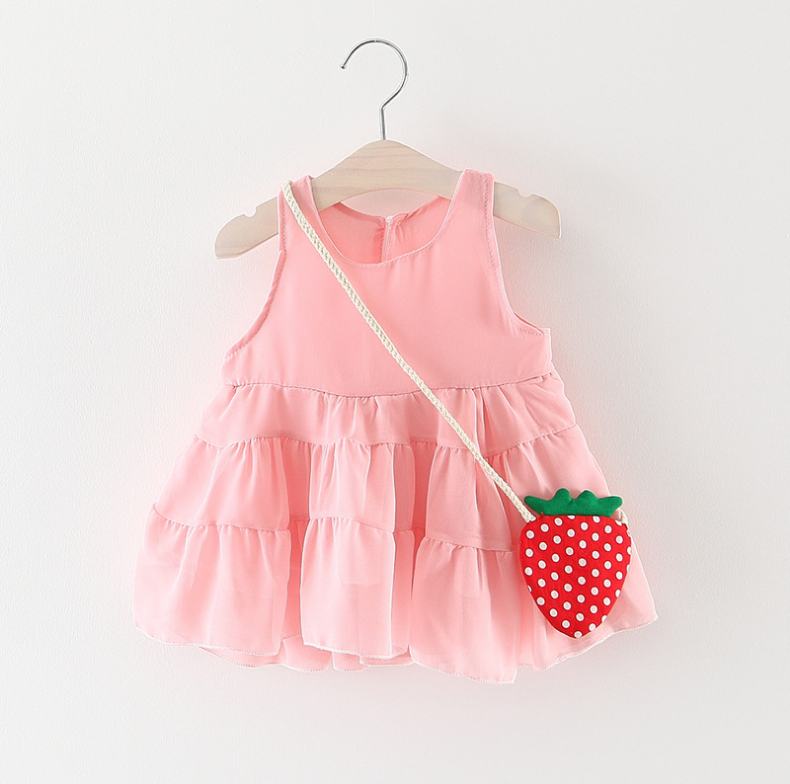 Лято Бебе Дрехи розова дантела Lovely Dress Baby Girl деца принцеса рокля