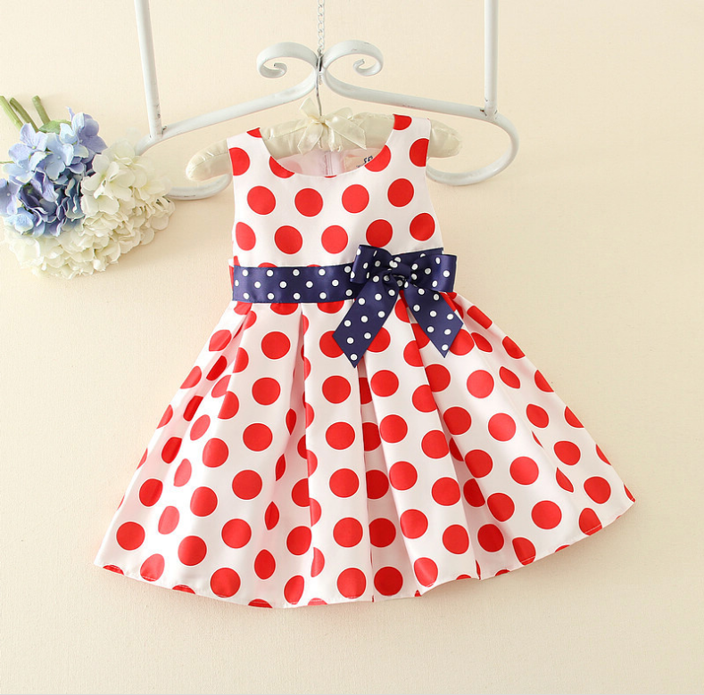 Best quality Dress Women Casual - Baby Girl Dress Cute Swan Printed Summer Short Sleeve polka dot dress – LeeSourcing