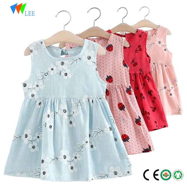 western party one piece flower summer dress for baby