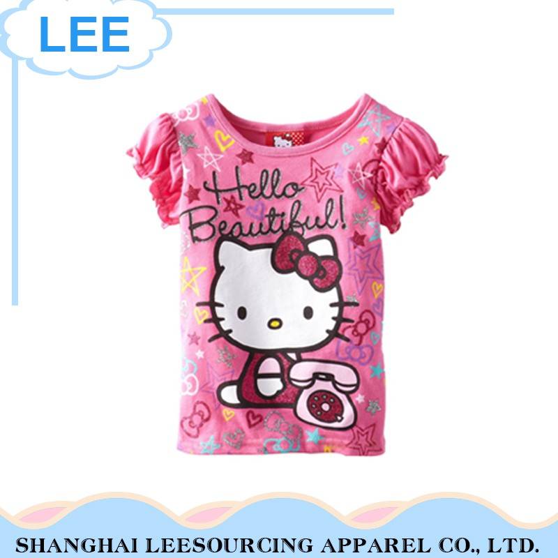 factory low price Embroidered Bear Set - Good sale hot selling boutique plain cotton Children t shirt – LeeSourcing