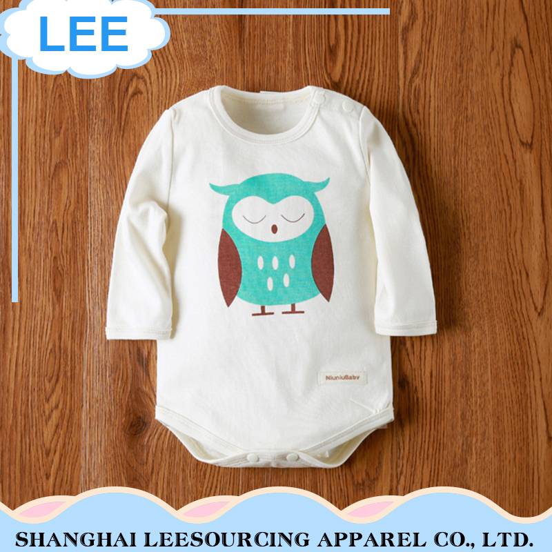 2017 Fashion Organic Cotton Clothes Baby Cute Rompers