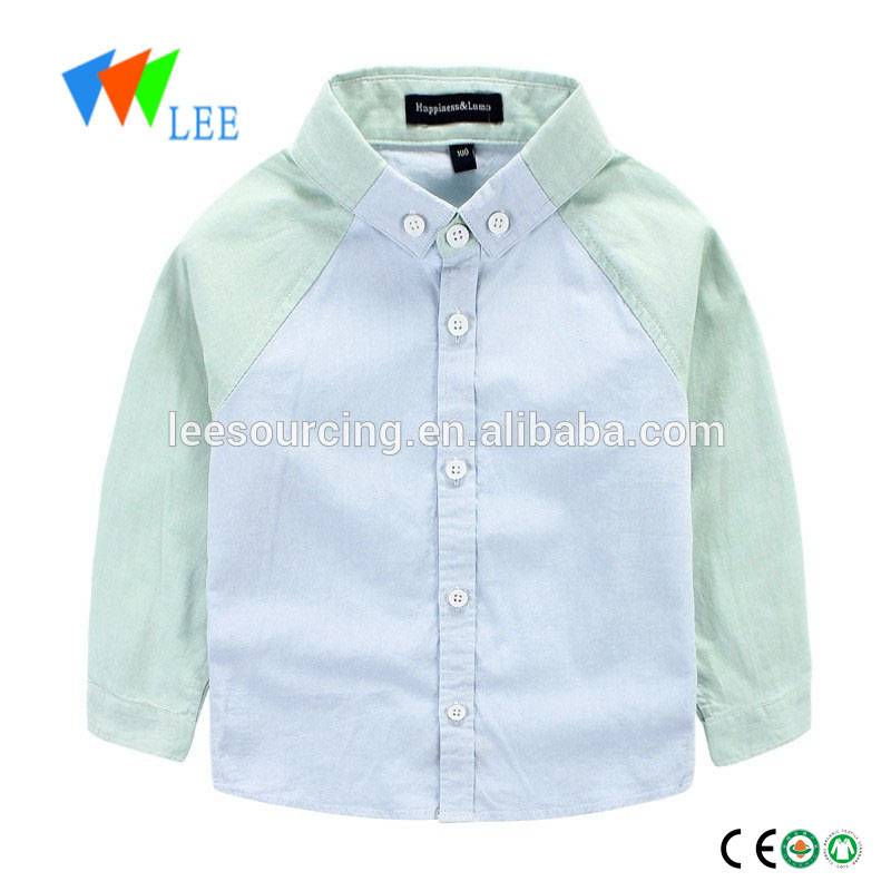 Wholesale long sleeve pretty style assorted colors boys kids shirt