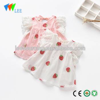 OEM Customized Childrens Boys Pants - girl casual boutique full strawberry printing ruffle dress – LeeSourcing