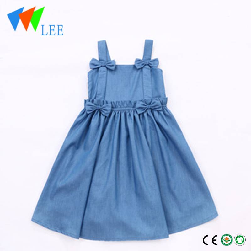 Big discounting Child Play Clothing - baby girl bowknot sleeveless cotton dress – LeeSourcing
