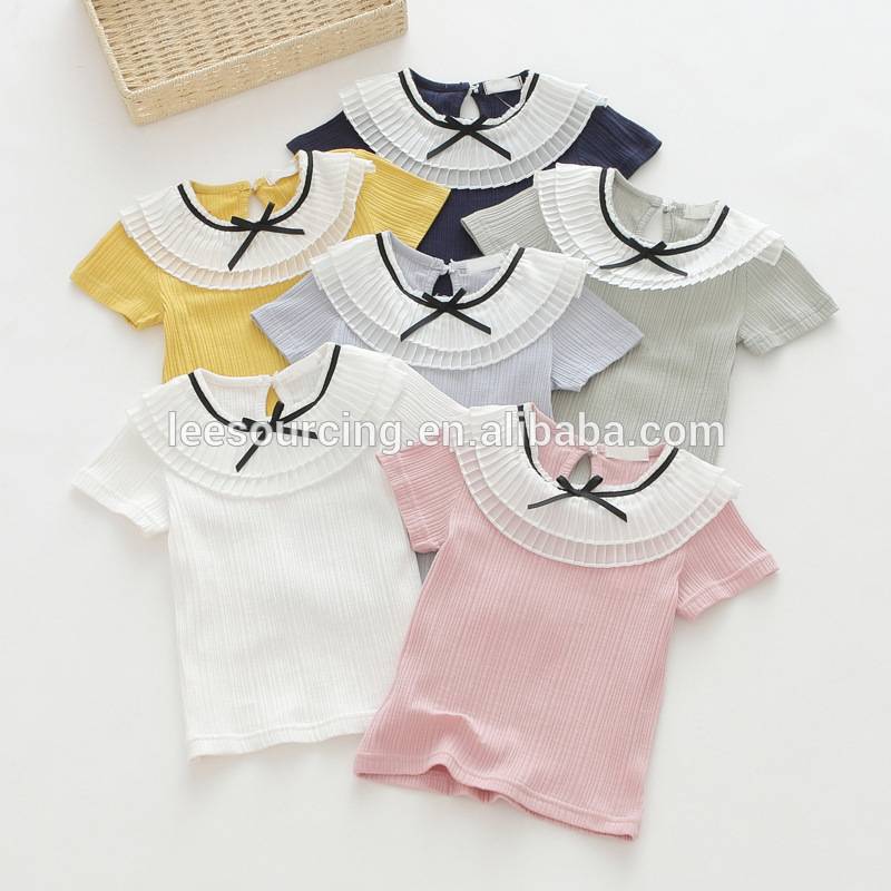 High quality soft beautiful casual cotton summer t-shirt for girl