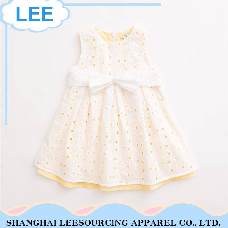Top Quality Colorful Yellow Kids Dresses for 11 Year Old Girls