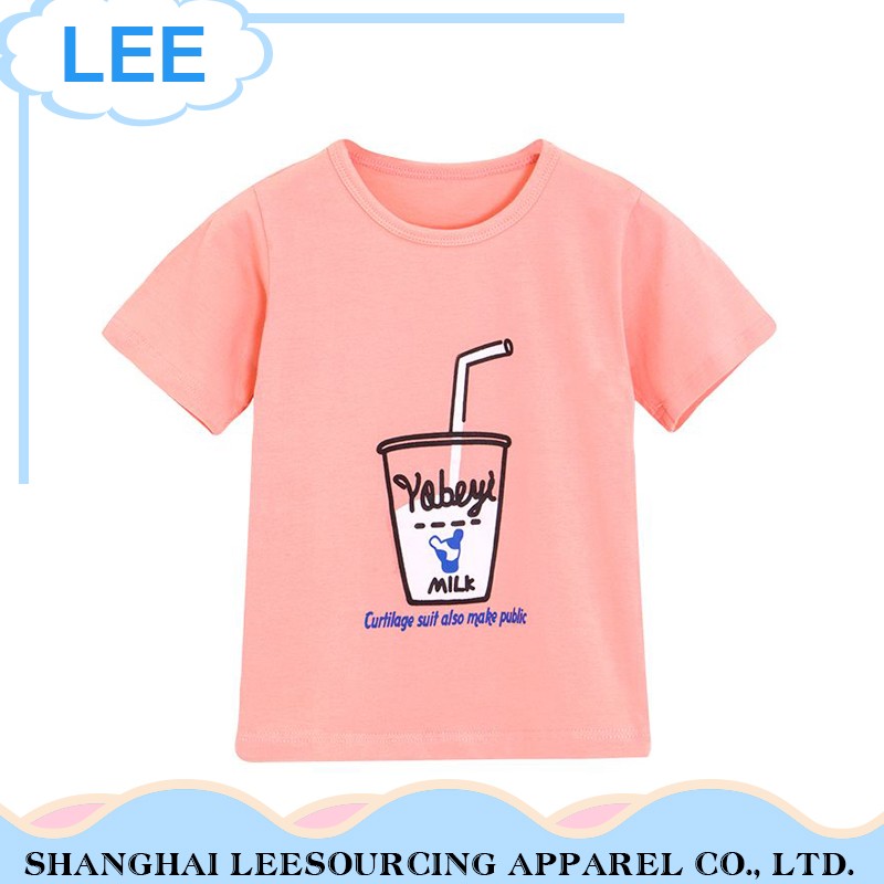 Nyt design Miljøvenlig Red 100% bomuld Baby Tee shirts