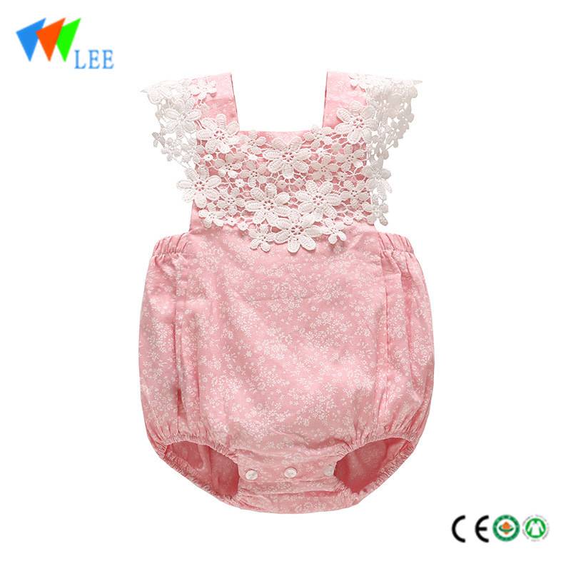New style 100% cotton baby romper high quality lovely girl
